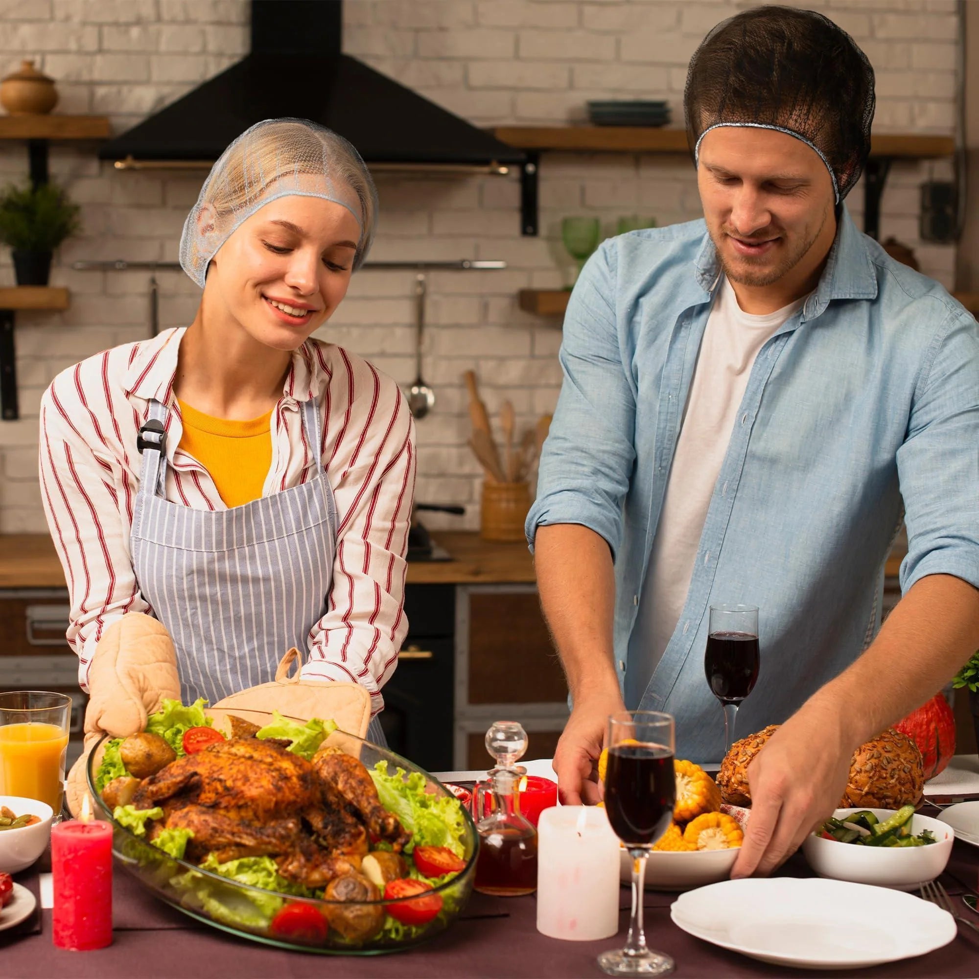 Black Disposable Hair Net 28 Inch 100 Pack Micro Nylon Bouffant Hair Nets. Bouffant Caps Disposable with Elastic Edge Stretchable Hairnets for Foodservice Industrial Use